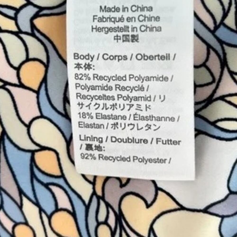 NWT J. Crew Curved Waist Cheeky Bikini Swim Bottom Kaleidoscope Print XL Blue - Picture 10 of 16